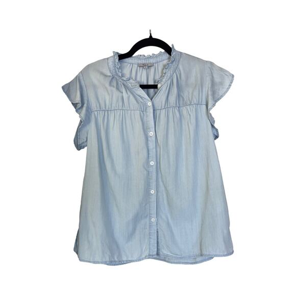 Rails Ruthie Shirt Women's Small Light Vintage Blue Tencel Button Down - Picture 2 of 8
